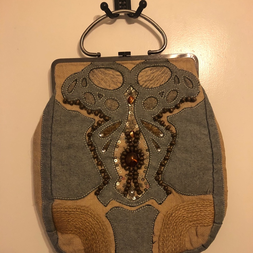 Large Boho Denim Handbag/Shoulderbag